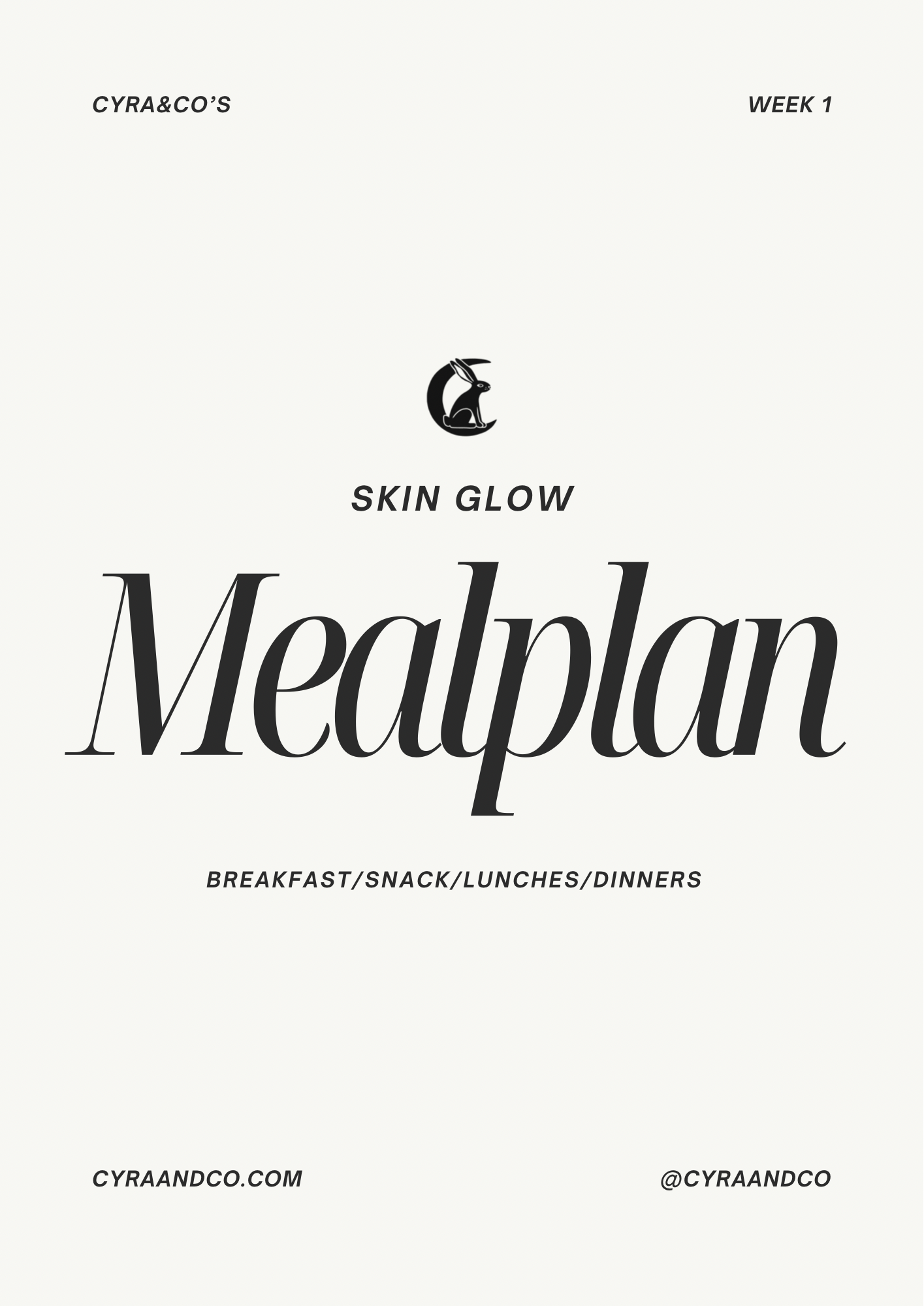2.0 Week 1 - SKIN GLOW Meal Plan - 1
